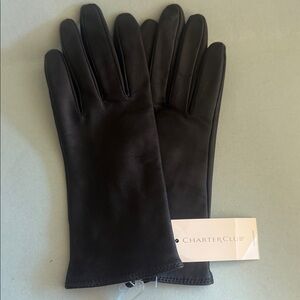 Charter Club Elegant Black Gloves